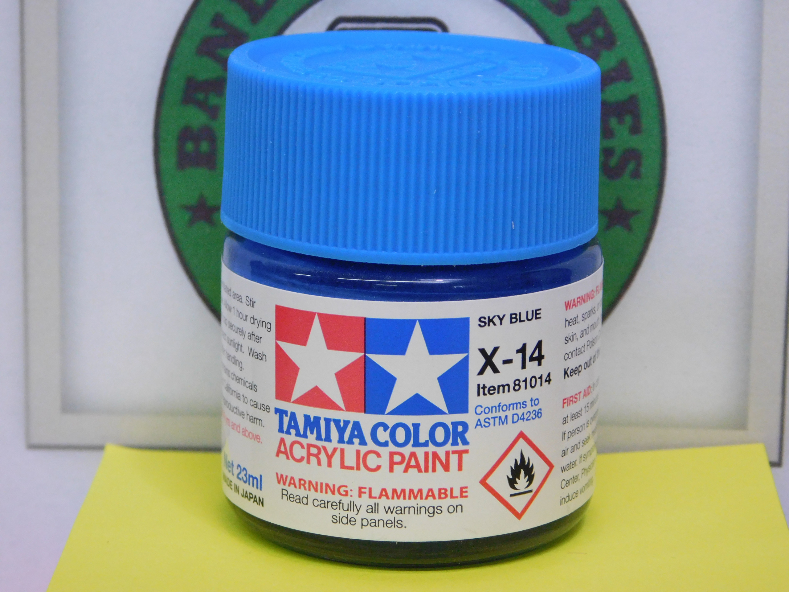 Tamiya Paint TAM81514 10 ml Acrylic Mini X-14 Sky Blue, 1 - Foods Co.